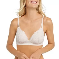 Biustonosze - Maidenform Damski, bezfiszbinowy biustonosz z miękkim wsparciem i wysokim komfortem, bez fiszbin, wygodny koronkowy biustonosz, Piaskownica, L - miniaturka - grafika 1