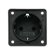 Gniazdka elektryczne - Hager Polo Integro Flow Gniazdo SCHUKO z przesłonami styków antracyt mat 947792505 947792505 - miniaturka - grafika 1