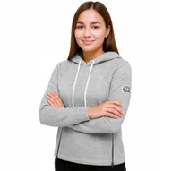 Bluzy damskie - Bluza damska z kapturem szara rozmiar M - miniaturka - grafika 1