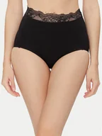 Majtki damskie - YSABEL MORA Figi klasyczne z wysokim stanem 19061 Czarny - miniaturka - grafika 1