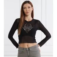Bluzki damskie - HUGO Bluzka Darocka | Cropped Fit - miniaturka - grafika 1