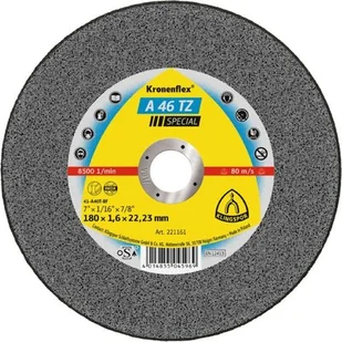 Klingspor Tarcza do ciecia A46TZ płaska 180 x 1.6 x 22 mm - Tarcze do pił - miniaturka - grafika 1