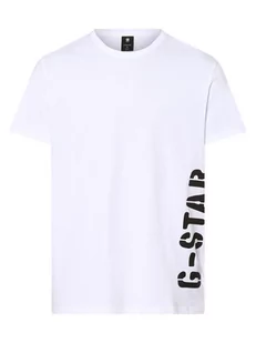 G-Star RAW - T-shirt męski  Side Stencil, biały - Koszulki męskie - miniaturka - grafika 1