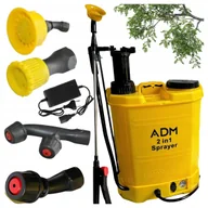 Opryskiwacze - Opryskiwacz Akumulatorowy i Ręczny z Pompką 2w1 16L Do Ogrodu i Dezynfekcji - miniaturka - grafika 1