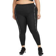 Legginsy - Nike Damskie legginsy W One Luxe Icnclsh Tgt czarny/fioletowy kreda/(przezroczysta) XS CZ9210 - miniaturka - grafika 1