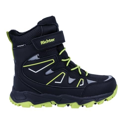 Richter Buty dziecięce Kyle Sneaker, czarny/srebrny/neonyel, 30 EU, Black Silver Neonyel, 30 EU