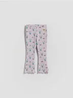 Spodnie i spodenki dla dziewczynek - Reserved - Bawełniane legginsy Kicia Kocia - lawendowy - miniaturka - grafika 1