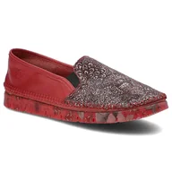 Półbuty damskie - Czerwone Półbuty Maciejka Damskie Wygodne Obuwie - miniaturka - grafika 1