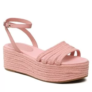 Espadryle damskie - Espadryle Tommy Hilfiger Essenital Flatform Sandal FW0FW07161 Soothing Pink TQS - grafika 1