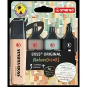 Przybory szkolne - Stabilo ZAKRESLACZ 4KOL MARK CZAR NATUR STAB BOSS 2-5PG - miniaturka - grafika 1