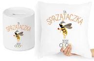 Skarbonki - DLA SPRZĄTACZKI ZESTAW PODUSZKA + SKARBONKA z Nadrukiem ze Zdjęciem - miniaturka - grafika 1