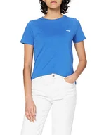 Koszulki i topy damskie - Wrangler Damska koszulka Sign Off Tee, niebieski (Strong Blue), XS - miniaturka - grafika 1