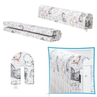 Ochraniacz do łóżeczka na barierkę - Ochraniacz piankowy i z bawełny 90 cm - Zabezpieczenia dla dzieci Ochraniacz do łóżeczka na barierkę - Ochraniacz piankowy i z bawełny 90 cm - Zabezpieczenia dla dzieci - miniaturka - grafika 1