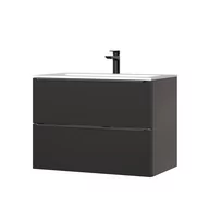 Szafki łazienkowe - Szafka z Umywalką 821 Capri Cosmos Comad Czarny, Dąb Craft Złoty - miniaturka - grafika 1