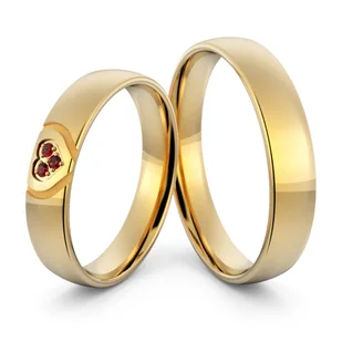 Obrączki ślubne z sercem i brylantami - Au-1193 - Obrączki ślubne - miniaturka - grafika 10