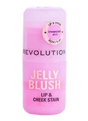 Szminki - Makeup Revolution Jelly Blush Stick Lip And Cheek Stain Pomadka-róż, Strawberry Pink - miniaturka - grafika 1