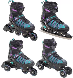 Rolki Wrotki Łyżwy 4w1 Raven Cande Black 38-42 - Wrotki - miniaturka - grafika 1