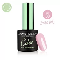 Lakiery hybrydowe - Lakier hybrydowy hipoalergiczny jasny różowy 7ml – Senses Lady PST50 - miniaturka - grafika 1