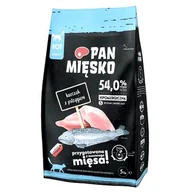 Sucha karma dla kotów - Pan Mięsko Kurczak z pstrągiem 5kg sucha karma dla kota hipoalergiczna - miniaturka - grafika 1