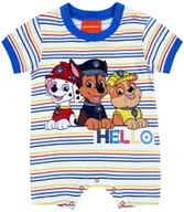 Rampersy - Chłopięcy, biały rampers w kolorowe paski HELLO Psi Patrol 3 m 62 cm - miniaturka - grafika 1