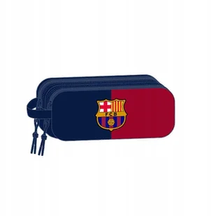 Piórnik szkolny dla chłopca piłkarski saszetka dwukomorowy FC BARCELONA 3D - Piórniki - miniaturka - grafika 1