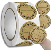 Etykiety do drukarek - Etykiety papierowe, 500 sztuk, naklejki na prezenty DIY, słoiki, koperty - miniaturka - grafika 1