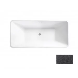 Besco WA-160-EGG EVITA GLAM GRAFITOWA wanna wolnostojąca maskownica syfonu z przelewem grafitowa 160 x 80 - Wanny - miniaturka - grafika 1