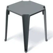 Ławy i stoliki kawowe - nabbi Plastikowy stolik kawowy MLT1 - ciemnoszary - miniaturka - grafika 1