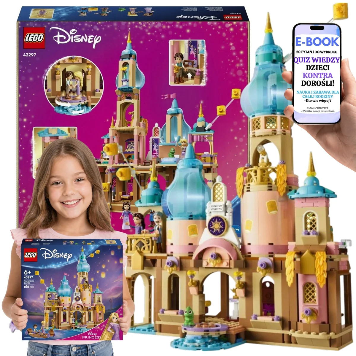 LEGO DISNEY DLA DZIEWCZYNKI Zamek Roszpunki • dla Fana Księżniczki Disneya 676 el. 43297