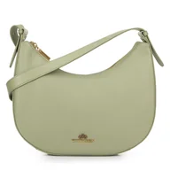 Torebki damskie - Skórzana torebka typu bagietka pistacjowa - miniaturka - grafika 1