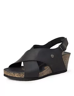 Sandały damskie - Panama Jack Valeska Basics sandały damskie z paskiem, Czarny Negro B2, 39 eu - grafika 1