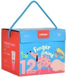 Mideer Zestaw farb do malowania palcami dla dzieci - 12 kolorów - Kolorowanki, wyklejanki - miniaturka - grafika 1