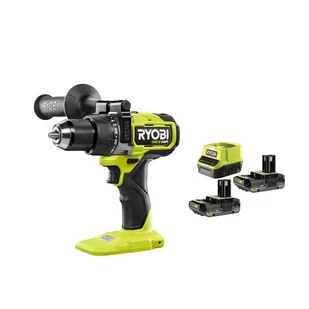 Ryobi Bezszczotkowa wiertarko-wkrętarka udarowa HP 18 V w zestawie z dwoma akumulatorami 2.0 Ah i ładowarką | RPD18X-220S - Wiertarko-wkrętarki akumulatorowe - miniaturka - grafika 1