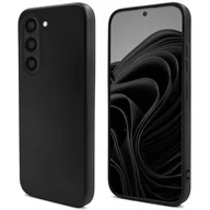 Etui i futerały do telefonów - Moozy Lifestyle. Zaprojektowany dla etui Samsunga S23, czarne – lekkie etui z płynnego silikonu z matowym wykończeniem i miękką wyściółką z mikrofib.. - miniaturka - grafika 1