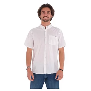 Koszulki męskie - Hurley Męski T-shirt O&o Space Dye Ss T-Shirt, biały, XL MVS0005360 - grafika 1