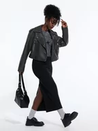 Spódnice - Sinsay - Jeansowa spódnica - czarny - miniaturka - grafika 1