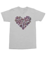 Koszulki i topy damskie - Koszulka dla muzyka Serce z instrumentów Prezent Szara XL - miniaturka - grafika 1