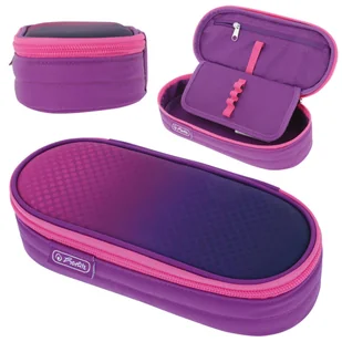 Piórnik szkolny kosmetyczka etui młodzieżowy Pink/Purple HERLITZ - Piórniki - miniaturka - grafika 1