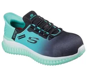 Obuwie robocze - Skechers Damskie buty budowlane Tilido Ombray, czarne/turkusowe, 4,5 UK, Czarny morski, 37.5 EU - miniaturka - grafika 1