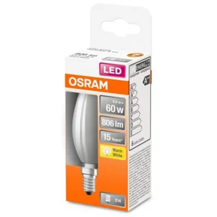 Osram świeca LED E14 Classic B 6W 2 700 K matowa - Żarówki LED - miniaturka - grafika 1