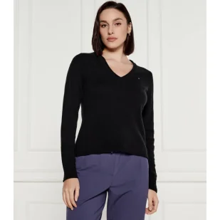 Tommy Hilfiger Wełniany sweter Regular Fit - Swetry damskie - miniaturka - grafika 1