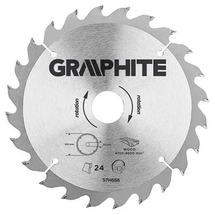 GRAPHITE Tarcza do pilarki, widiowa, 190 x 30 mm, 24 zęby - Akcesoria do elektronarzędzi - miniaturka - grafika 1