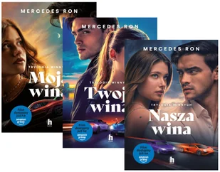 Pakiet Trylogia winnych. Tomy 1-3 Moja wina, Twoja wina, Nasza wina. Wydanie filmowe - Mercedes Ron - książka - Romanse - miniaturka - grafika 1
