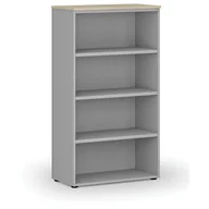 Regały biurowe - Regał biurowy PRIMO GRAY, 1434 x 800 x 420 mm, szary/dąb naturalny - miniaturka - grafika 1