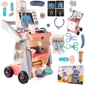 Zabawy w naśladowanie dorosłych - Duży Zestaw Lekarski EKG Akcesoria na Wózku Mały Lekarz - miniaturka - grafika 1
