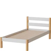 Łóżka dla dzieci i młodzieży - Łóżko 90 x 200 ze Stelażem Inka Dolmar Dąb Naturalny / Biały - miniaturka - grafika 1