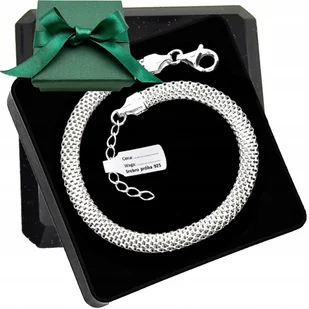 SREBRNA AŻUROWA BRANSOLETKA damska TUBA NA PREZENT SREBRO 925 - Bransoletki - miniaturka - grafika 1