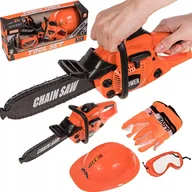 Zabawki sensoryczne - ZESTAW DRWALA Z PIŁA KASKIEM RĘKAWICAMI OKULARAMI - miniaturka - grafika 1