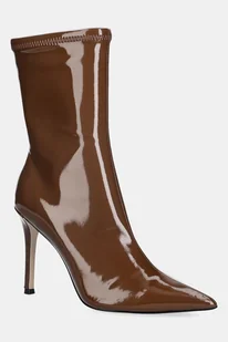 Steve Madden botki Easy St. kolor brązowy na szpilce 11004817 - Botki damskie - miniaturka - grafika 1
