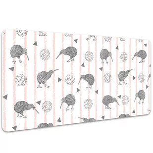 Ochronna mata na biurko Wzór ptaki kiwi 100x50 cm, Dywanomat - Podkładki na biurko - miniaturka - grafika 1